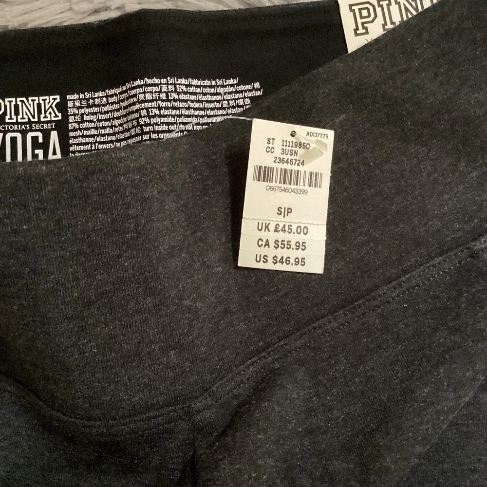 Pink Yoga Purple/Black Flat Legging Size S NWT